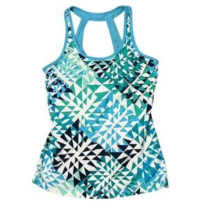 Xersion Acivewear Medium Racerback Longline Sports Tank Top Shelf Bra Pickleball